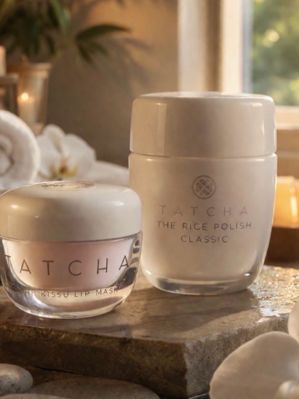 Tatcha The Rice Polish Classic + Lip Mask Duo (2pc) mini sz